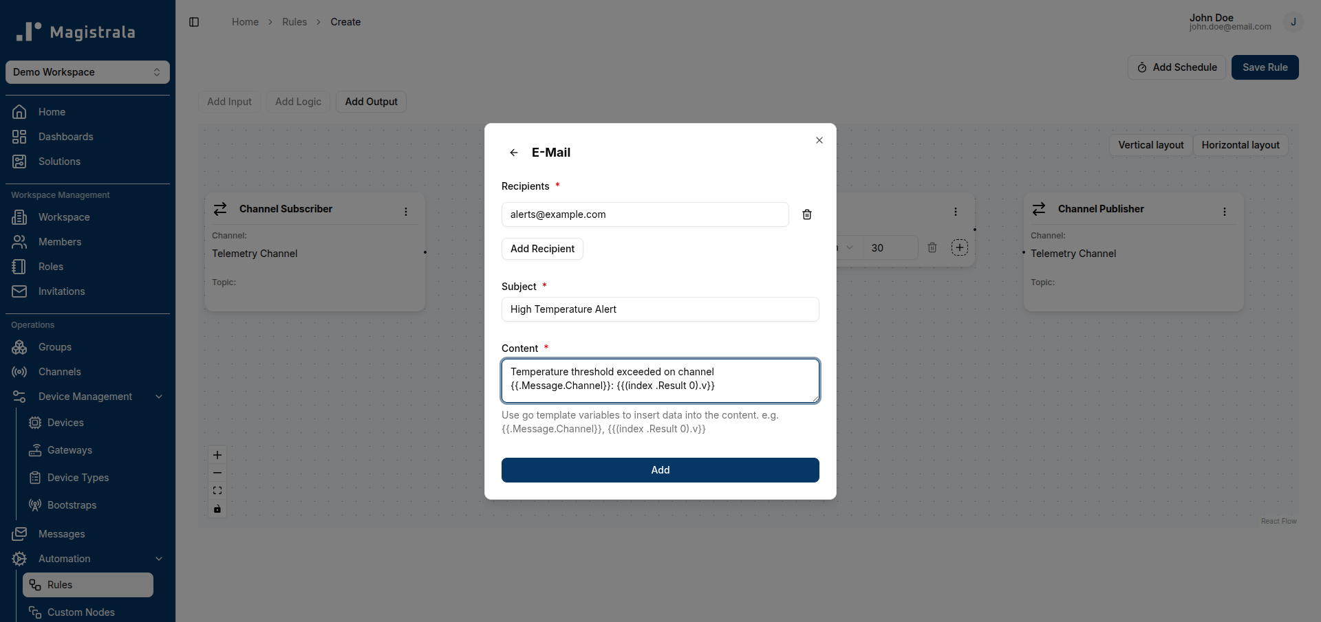 email variables